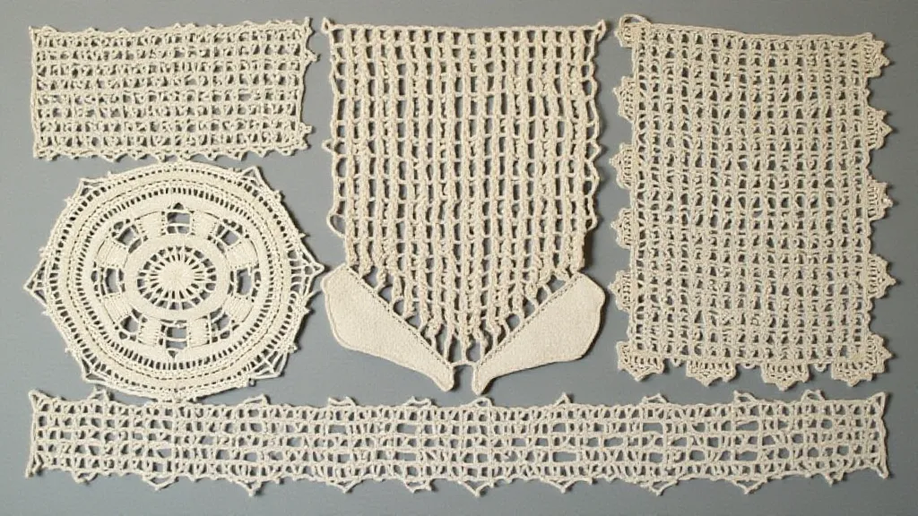 Collection of antique lace samples