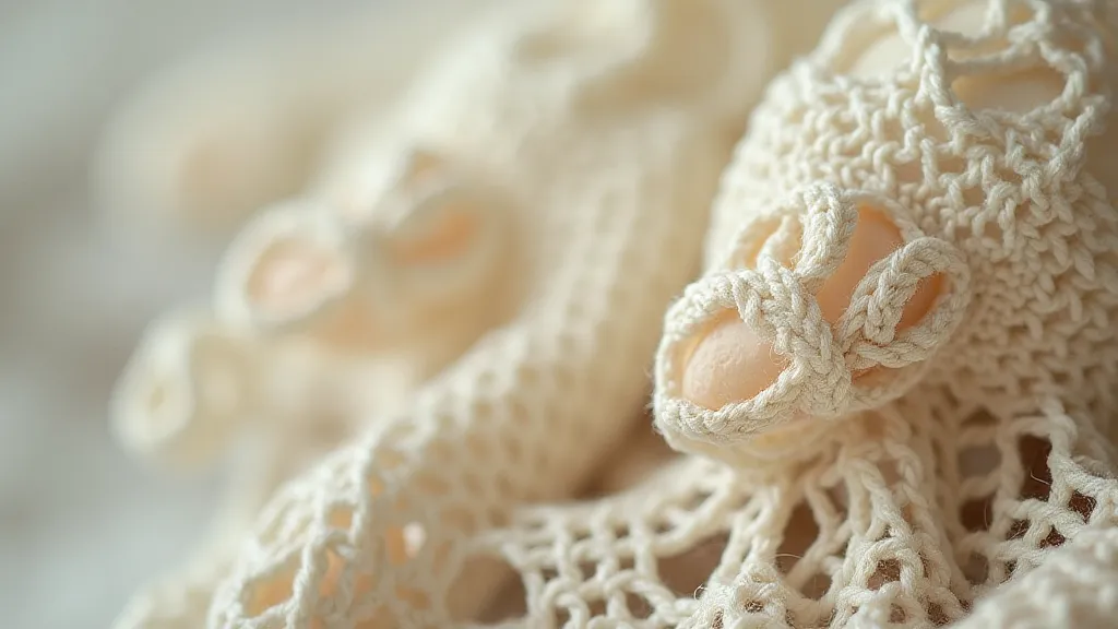 Close-up of bobbin lace texture