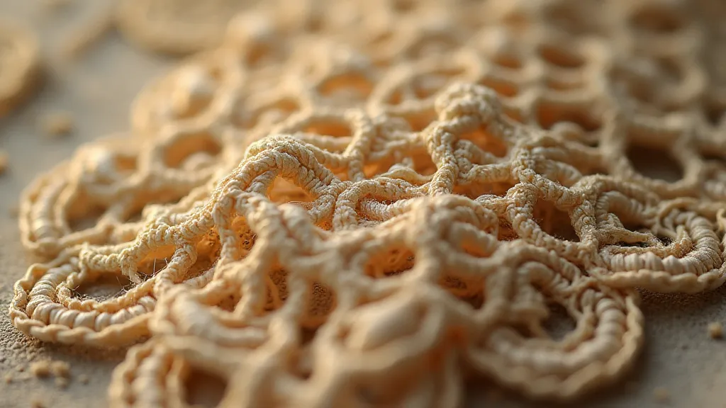 Broken thread in antique bobbin lace