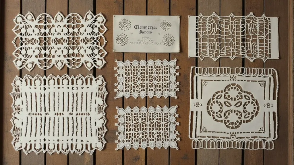 Collection of antique Flemish bobbin lace
