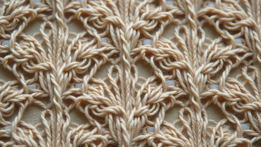 Detail of hand-spun linen bobbin lace