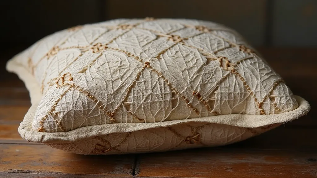 Antique bobbin lace pillow