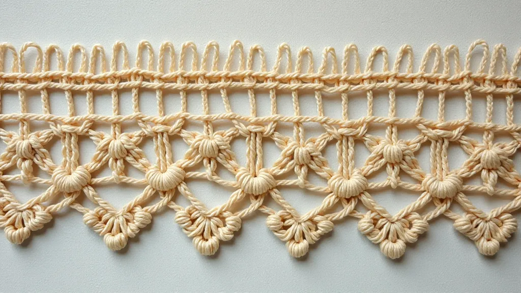 Antique silk bobbin lace detail