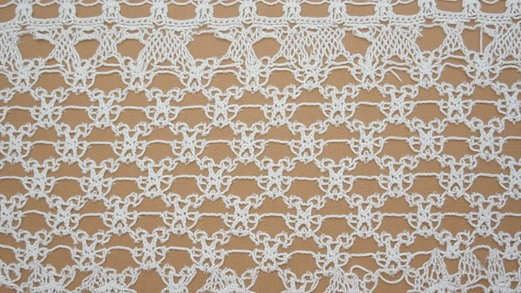 Variations in thread thickness and color in antique bobbin lace
