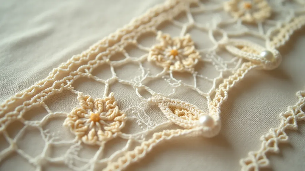 Antique Venetian bobbin lace pattern