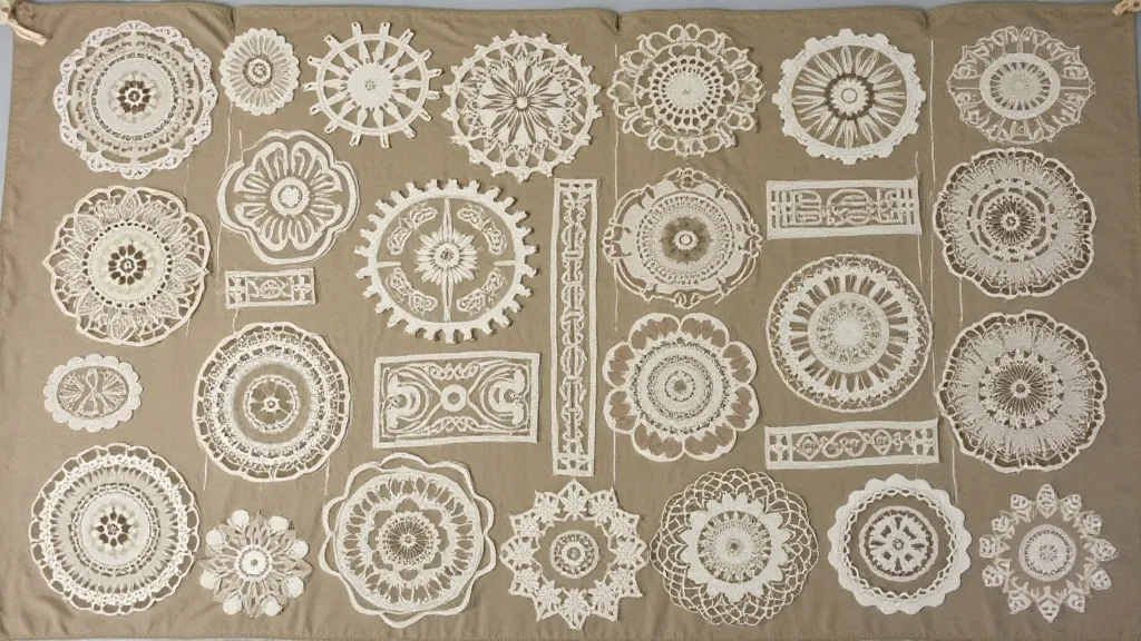 Collection of antique bobbin lace